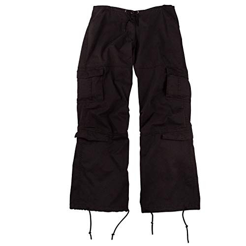 Rothco Women's Vintage Paratrooper Fatigues, Black, X-Small