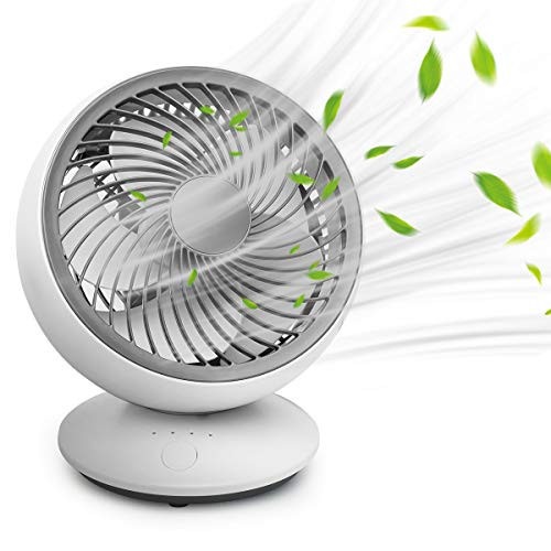 Desktop Fan, USB Adjustable Head Fans 3 Speed Mini Cooling Quiet Table Fan, Portable Desk Fan 90 Rotatable Oscillating Small Fan for Home Office Bedroom by ICARE Desktop Fan, USB Adjustable Head Fans 3 Speed Mini Cooling Quiet Table Fan, Portable Desk Fan 90 Rotatable Oscillating Small Fan for Home Office Bedroom by ICARE