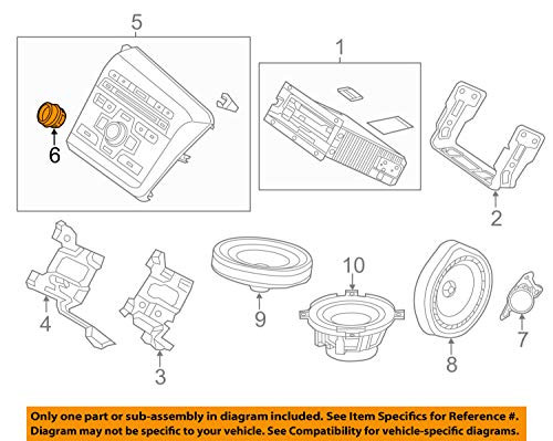 Genuine Honda 39103-TR0-A01 Knob Assembly