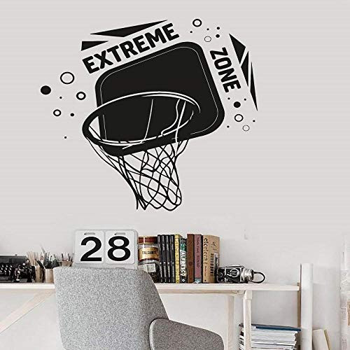 HOHHJFGG Basketball Slam Dunk Slam Dunk Wall Sticker Basketball Fan Sports Boy Room School Wall Decoration Sticker Poster 58x57 cm