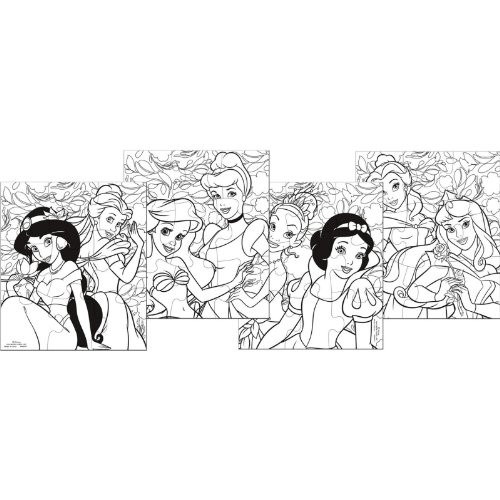Disney Princess Color Your Own Mini Puzzles ~ 4 Puzzles!