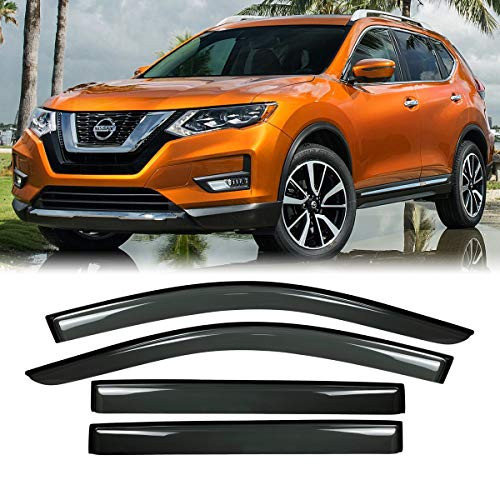 VIOJI 4pcs Driver plusPassenger Side Sun Rain Guard Vent Shade Window Visors Compatible with 2014-2020 Rogue -Not for Sport Models-
