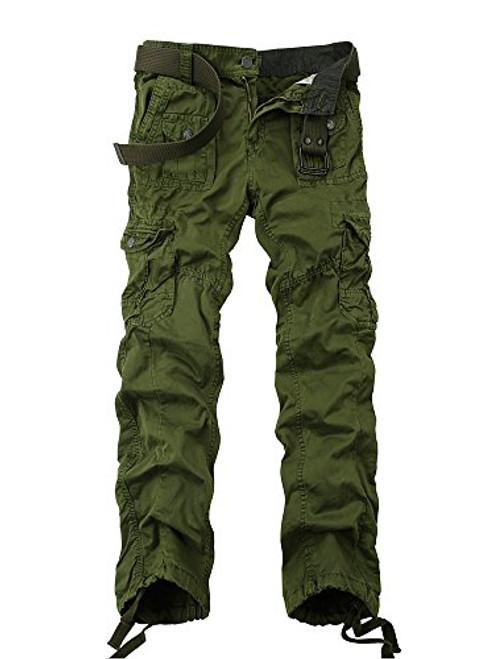 Mesinsefra Men's Casual Cargo Pants Military Army Tactical Combat Work Trousers with 8 Pockets Army Green 34 Mesinsefra Men's Casual Cargo Pants Military Army Tactical Combat Work Trousers with 8 Pockets Army Green 34