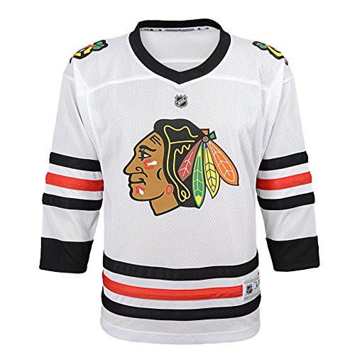 Outerstuff Youth NHL Replica Jersey-Away Chicago Blackhawks, White, Youth Large -12-14-