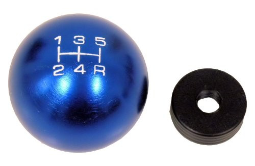 VMS Racing 10x1.5mm Thread 5 Speed Shift Knob in Blue Round Billet Aluminum for Honda Civic Si EX 92 93 94 95 96 97 98 99 00 1992 1993 1994 1995 1996 1997 1998 1999 2000
