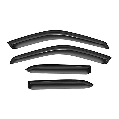 Gldifa Smoke Window Visors fit 1998-2002 Corolla/Prizm Sun/Rain Guard Wind Deflectors 4pcs