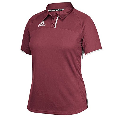 adidas Womens Climacool Utility Polo M Burgundy-White