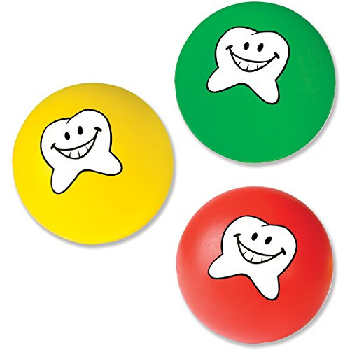 SmileMakers Happy Tooth Stress Balls-Prizes and Giveaways-24 per Pack