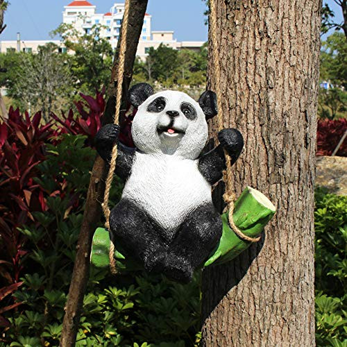 Resin Animal Garden Statue Swing Koala Bear,Koala Bear Ornaments, Outdoor Sculpture Ornaments for Patio Yard Lawn House -Panda- Resin Animal Garden Statue Swing Koala Bear,Koala Bear Ornaments, Outdoor Sculpture Ornaments for Patio Yard Lawn House -Panda-