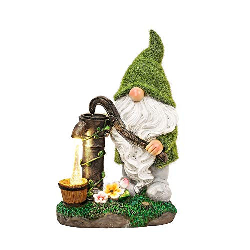 MKNIUA Resin Garden Figurine Gnome Garden Statue Dwarf Figurine with Solar LED Lights Long Bearded Dwarf Statue Outdoor Lighting Decorations for Garden Yard Lawn Patio Trees MKNIUA Resin Garden Figurine Gnome Garden Statue Dwarf Figurine with Solar LED Lights Long Bearded Dwarf Statue Outdoor Lighting Decorations for Garden Yard Lawn Patio Trees