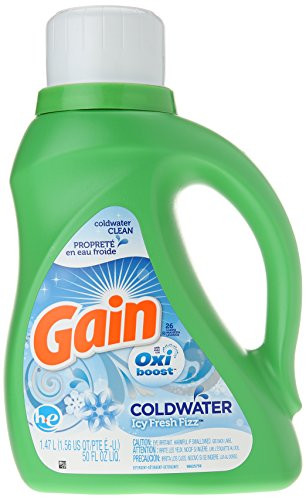 Gain With Oxi Booster Liquid Detergent 26 Loads, 50 Fl Oz -Pack of 6-