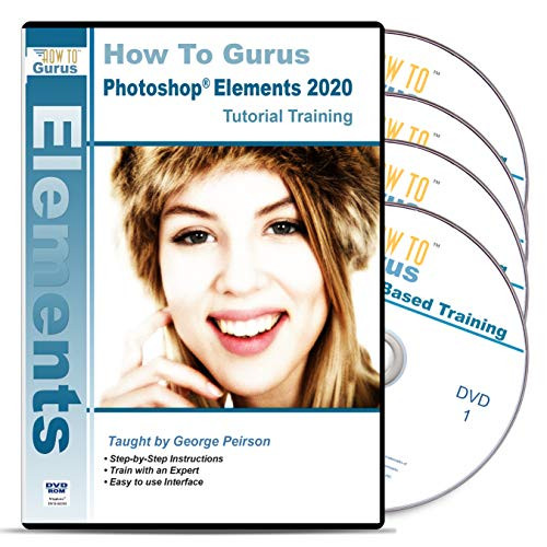 Adobe Photoshop Elements 2020 Training plus Photography Projects on 4 DVDs Over 23 Hours in 302 Software Tutorial Easy to Follow from How To Gurus Adobe Photoshop Elements 2020 Training plus Photography Projects on 4 DVDs Over 23 Hours in 302 Software Tutorial Easy to Follow from How To Gurus