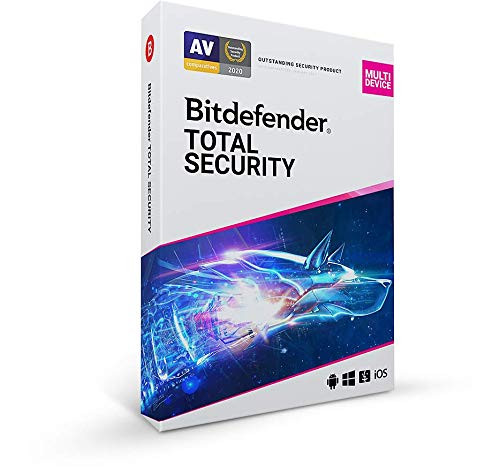 Bitdefender Total Security 2021  Complete Antivirus and Internet Security Suite  5 Devices - 1 Year Subscription - PC/Mac - Activation Code by Mail