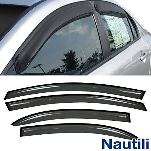 Laprive Auto 4pcs Side Window Deflectors Window Visors for 06-11 Honda Civic 4D/4Dr Sedan Sun/Rain Guard Vent Visor