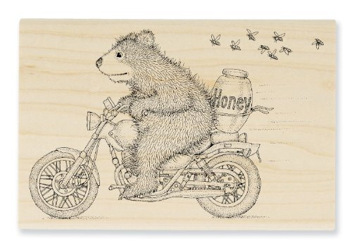 STAMPENDOUS Wood Handle Stamp, Honey Ride