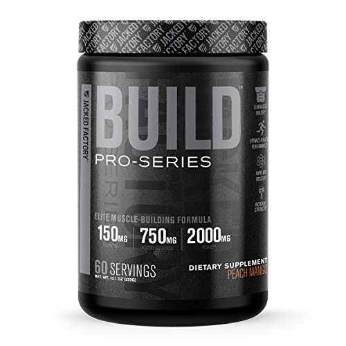 Pro-Series Build Muscle Builder - Premium Muscle Building and Mass Gainer Energy Supplement - Boost Muscle Growth, Post Workout Muscle Recovery, and Pre Workout Strength - 60 Servings, Peach Mango