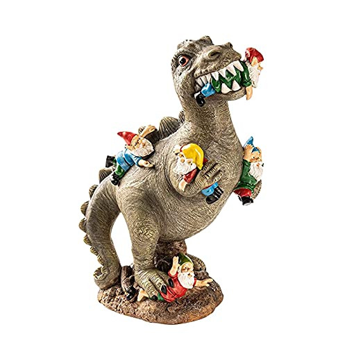 Fukasse Garden Gnome Statues Outdoor Decor Resin Dinosaur Eating Gnomes Garden Figurines Sculptures Lawn Ornament Yard Art For Indoor Outdoor Patio Bedroom Decorations Housewarming Gift -Medium- Fukasse Garden Gnome Statues Outdoor Decor Resin Dinosaur Eating Gnomes Garden Figurines Sculptures Lawn Ornament Yard Art For Indoor Outdoor Patio Bedroom Decorations Housewarming Gift -Medium-