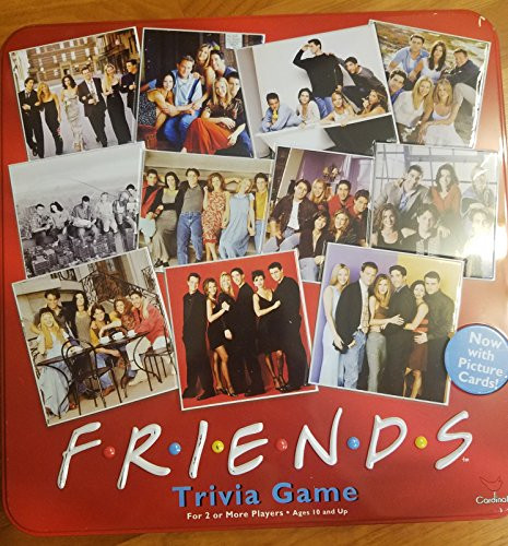 Friends Trivia Game with Picture Cards- in a Collectible Red Tin