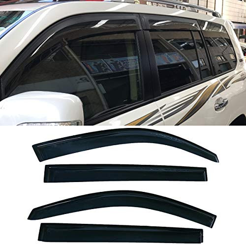 Laprive Auto 4pcs for 2008-2013 Toyota Highlander Sun Rain Guard Vent Shade Window Visors