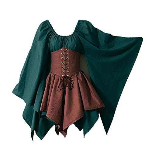 F_Gotal Womens Marie Antoinette Rococo Ball Gown Gothic Victorian Dress Costume Green Khaki F_Gotal Womens Marie Antoinette Rococo Ball Gown Gothic Victorian Dress Costume Green Khaki