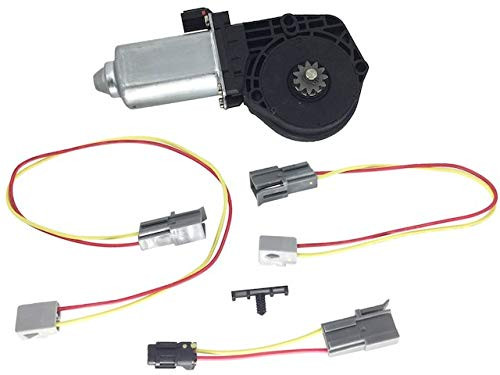 Left Driver Side Window Motor with Wiring Harness - Front or Rear - Compatible with 1994-2004 Ford Mustang
