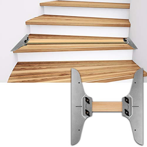 Stair Tool, Stair Tread Template Tool,Stair Tread jig, Metal Stair Tread Gauge, Stair Tread Measuring tool,Shelf Scribe Layout Tool,Suitable for Stairs, Risers and Partitions