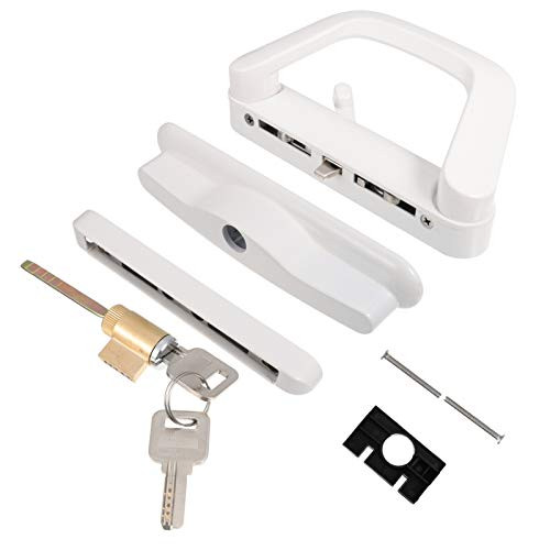 DOITOOL Patio Door Handle Set Patio Door Locks Door Hardware Door Knob Replacement Latch Locks for Sliding Glass Doors Window 1 Set