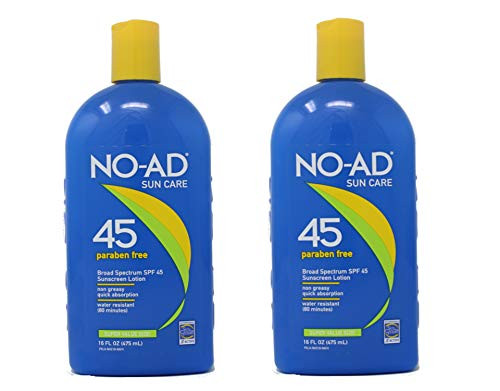 NO-AD Sunscreen Lotion SPF 45 16 oz -Pack of 2-