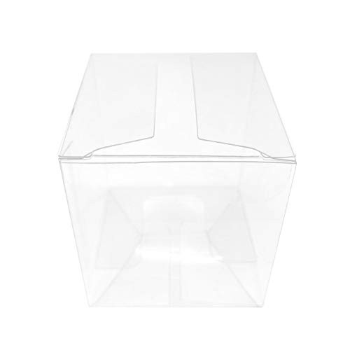 Clear Plastic Wedding Party Favors Boxes Candy Treat Boxes Cube Gift Boxes Baby Shower Birthday Party Bridal Shower Favor Boxes, 2x2 inch, 50pc