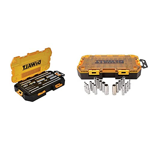 DEWALT Accessory Socket Set, 15-Piece -DWMT73807-  and  Deep Socket Set, 20-Piece, 1/4" Drive Metric/SAE -DWMT73811-
