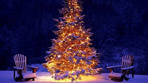 Wooden Adult Jigsaw 1500 Piece Christmas Tree in The Yard Very Challenging Adult and Teen Casual Jigsaw Puzzle, Large Size Puzzle 34.3x22.4in-87x57cm-