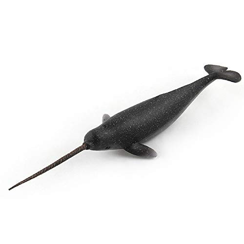 Fantarea Sea Animal Model Figures Narwhal Figures Narwhal Model Whale Figures Whale Model Wildlife Ocean Animal Figures Figurines Toy Education Toy Desktop Decoration Imitation Ornament Cognitive Toys