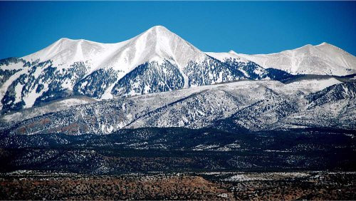 Snow on Sierra Nevada Mountains - Etched Vinyl Stained Glass Film, Static Cling Window Decal