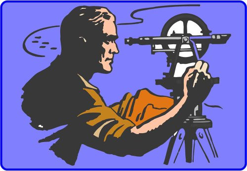 Surveyor - Etched Vinyl Stained Glass Film, Static Cling Window Decal