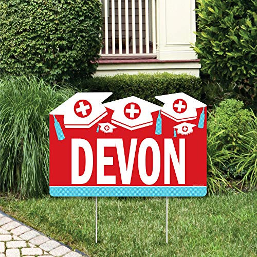 Big Dot of Happiness Personalized Nurse Graduation - Lawn Party Decorations - Custom Medical Nursing Graduation Party Name Yard Sign Big Dot of Happiness Personalized Nurse Graduation - Lawn Party Decorations - Custom Medical Nursing Graduation Party Name Yard Sign