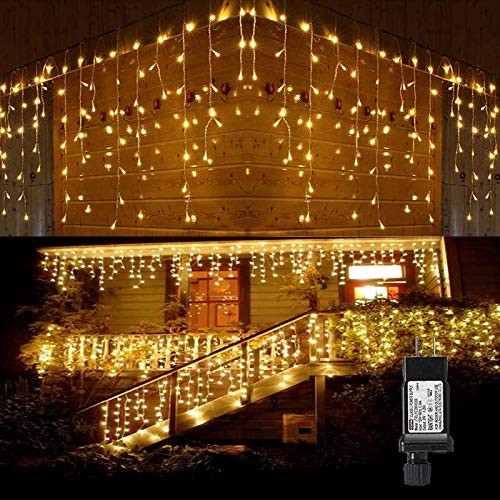 LED Icicle Lights Outdoor, 32.8ft 400 LED Icicle Christmas Lights with Timer, Memory Function, Waterproof, Connectable Eaves Curtain Fairy String Lights for Christmas, Thanksgiving, Easter LED Icicle Lights Outdoor, 32.8ft 400 LED Icicle Christmas Lights with Timer, Memory Function, Waterproof, Connectable Eaves Curtain Fairy String Lights for Christmas, Thanksgiving, Easter