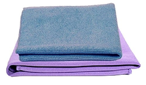 Norwex Basic Package - Microfiber Antibacterial - Glass Window Cleaning Cloth and Household Enviro Dusting Cloth -Blue envirocloth and purple window cloth-