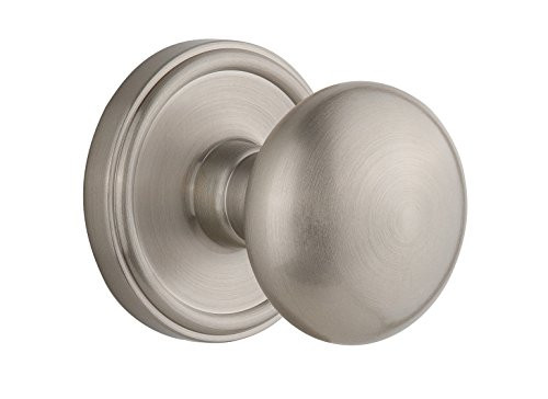 Grandeur Georgetown Rosette with Fifth Avenue Knob, Single Dummy, Satin Nickel