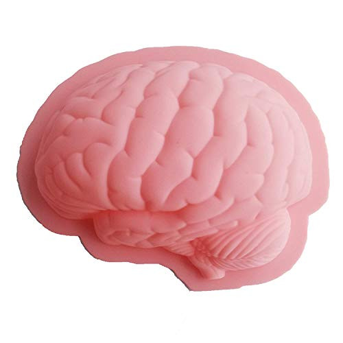 Ucity Halloween Human Brian Shape Baking Mold Silicone Cake Candy Soap Molds for Decorating Cake, Chocolate, Jelly Sugar and Jello