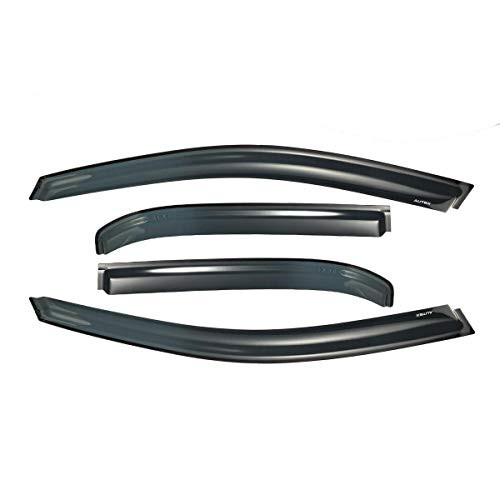 AUTEX 4Pcs Tape On Window Visor Compatible with Equinox 2010 2011 2012 2013 2014 2015 2016 2017 Side Wind Deflector Sun Rain Guard