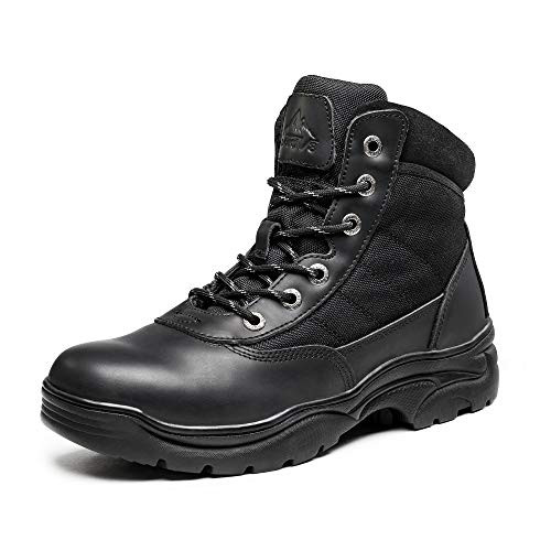 NORTIV 8 Men's Safety Steel Toe Work Boots Breathable Ankle Industrial Construction Boots Black Size 10 M US Contractor-st