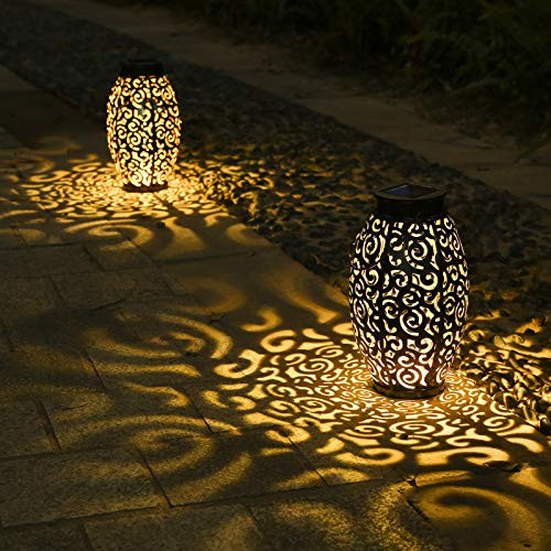 Tomshine 2 Pack Solar Lanterns, Hanging Solar Lantern Outdoor Lantern Solar Powered Lantern with Handle Metal Waterproof Decorative Solar Garden Lights for Patio Yard Pathway Walkway Tomshine 2 Pack Solar Lanterns, Hanging Solar Lantern Outdoor Lantern Solar Powered Lantern with Handle Metal Waterproof Decorative Solar Garden Lights for Patio Yard Pathway Walkway