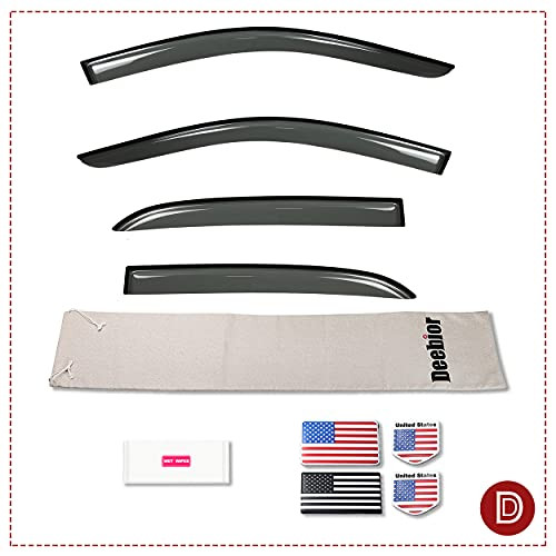 Deebior 4pcs Outside Mount Style Sun Rain Guard Vent Shade Window Visors Compatible with 2018-2019 Chevrolet Equinox 94634