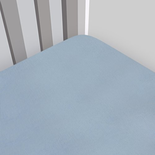 Magnolia Organics Fitted Fleece Crib Sheet - Standard, Baby Blue