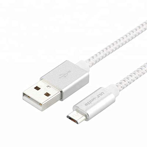 Micro USB Charger Cable Fast Charging Long Data Sync Cord Wireless Charger Fast Charging for USB 2.0 A Male to Micro Silver (1.5M)