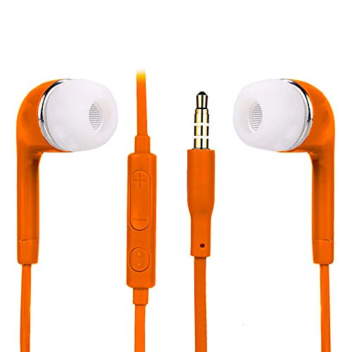 Earbuds/Earphones/Headphones QUNANEN 3.5mm in-Ear Stereo Earbud Headphone Earphone Headset with MIC for Sports -Orange-