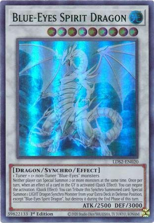 Blue-Eyes Spirit Dragon -Green- - LDS2-EN020 - Ultra Rare - 1st Edition