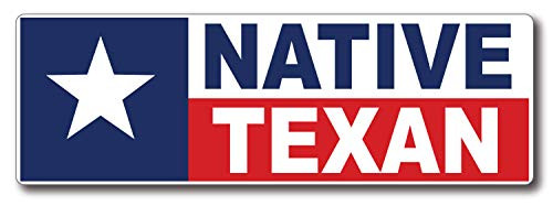 StickerJOE Native Texan Bumper Sticker Texas Car Decal 9inch X 3inch