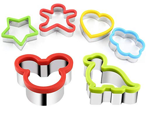 Stainless Steel Sandwiches Cutter, Mickey Mouse & Dinosaur Cookie cutter & Star Flower Heart People Shapes Biscuit Cutter -Food Grade Biscuit Mold Cookie Cutter for Kids Suitable for Cakes and Cookie