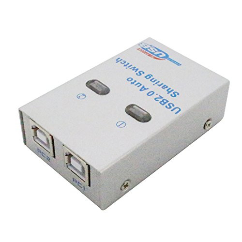 USB2.0 auto Sharing Switch, Tanbin 3 in 1 (1) 2 Ports Auto Printer Sharing Switch Hub Box, High Speed Sharing Switcher Auto Printer Scanner External